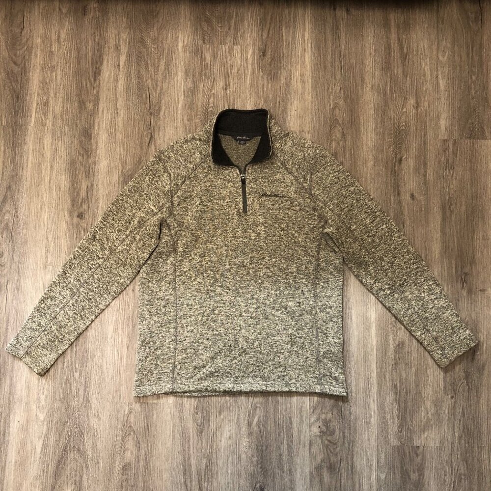 Eddie Bauer Men's Size Large Radiator Fleece 1/4-Zip Pullover Sweater Sweatshirt